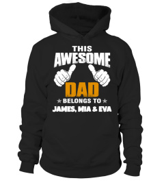 EN - AWESOME DAD CUSTOM NAME SHIRT