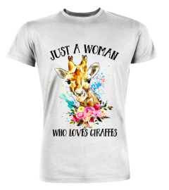 who loves giraffes flower shirt funny