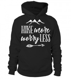 Womens Hike More Worry Less Hiking Camping Graphic Tees Men Women