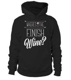 Where's the Finish Wine shirt - wine and running shirt