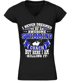 Awesome Swimming Coach T-Shirt, Swim Coach Gift Idea