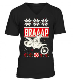 Braaap Ugly Christmas sweater t-shirt motocross dirt bike