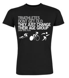 Triathlon SWIM/BIKE/RUN Funny Sport T-Shirt - Age Group