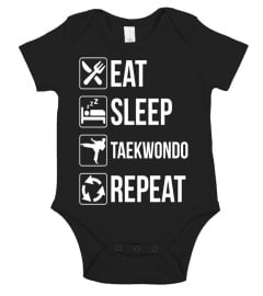 Funny Fighter Eat Sleep Taekwondo Repeat TShirt