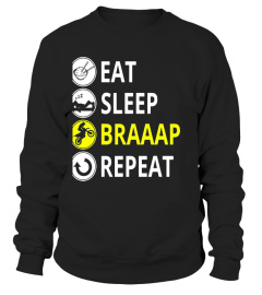 Eat Sleep Braaap Repeat T-Shirt For Dirt Bike Motocross
