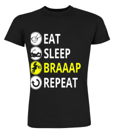 Eat Sleep Braaap Repeat T-Shirt For Dirt Bike Motocross