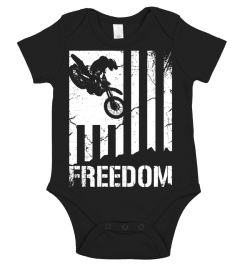 Motocross t-shirt MX bike freedom with American flag