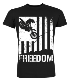 Motocross t-shirt MX bike freedom with American flag