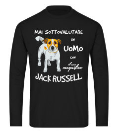 Un UOMO con un JACK RUSSELL