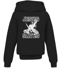 Funny Hockey Shirt - Jesus Saves Shirt - Goalie Shirt