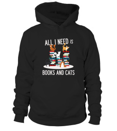 FUNNY BOOKS AND CATS T-SHIRT Book Lovers Cat Gift