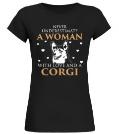 A Woman With Love and A Corgi Funny Gifts T-shirt