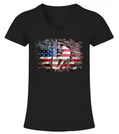 American Flag US Lineman Gift T-Shirt