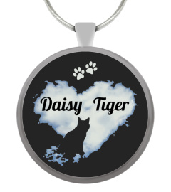 Cat necklace 2x personalizable