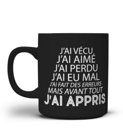 J'ai vécu j'ai aimé j'ai perdu j'ai eu mal j'ai fait des erreurs mais avant tout j'ai appris