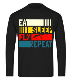 Eat Sleep Fly Repeat T-shirt. Paragliding Lover Gifts