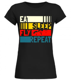 Eat Sleep Fly Repeat T-shirt. Paragliding Lover Gifts