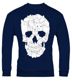 Sketchy Cat Skull T Shirt | Cat Lover Gift Shirts