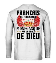 TSHIRT SUPPORTER FOOT FOOTBALL AS MONACO - FRANÇAIS DE NAISSANCE MONÉGASQUE PAR LA GRACE DE DIEU