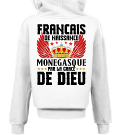 TSHIRT SUPPORTER FOOT FOOTBALL AS MONACO - FRANÇAIS DE NAISSANCE MONÉGASQUE PAR LA GRACE DE DIEU