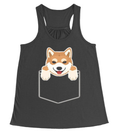 SHIBA INU POCKET SHIRT FUNNY DOG FOR MEN