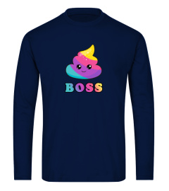 RAINBOW POOP BOSS EMOJI T-SHIRT UNICORN 