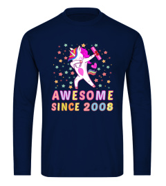 AWESOME SINCE 2008 SHIRT UNICORN TENTH G