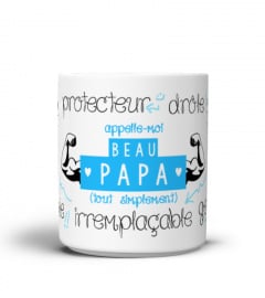 Mug Appelle-moi BEAU PAPA (adjectifs) - Cadeau Fête des pères