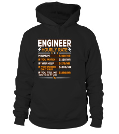 Engineer Hourly Rate Funny T Shirt