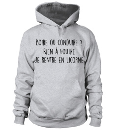T-shirt Boire ou conduire ? Licorne