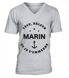 T-shirt têtu, râleur - Marin