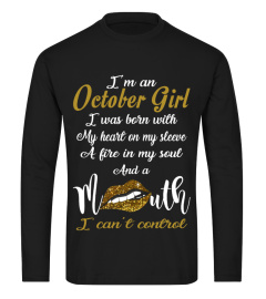 OCTOBER GIRL BORN WITH HEART ON SLEEVE