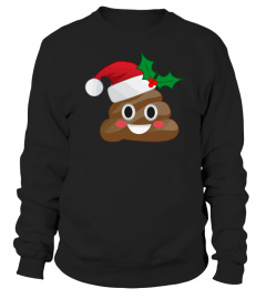 Funny Emoji Santa Hat Christmas Poop