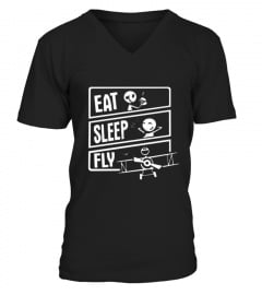 Pilot Life Eat Sleep Fly T shirt