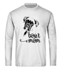 BOXER MOM DOG FACE T-SHIRT - DOG LOVERS 