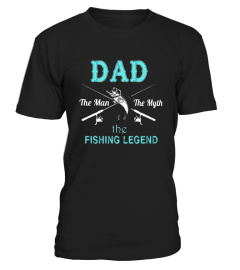 THE MAN THE MYTH THE FISHING LEGEND TSHIRT FATHERS DAY GIFT