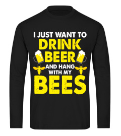 Beekeeper T Shirt Funny Honey Bee &amp; Drink Beer Apiarist Gift