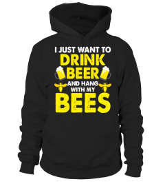 Beekeeper T Shirt Funny Honey Bee &amp; Drink Beer Apiarist Gift