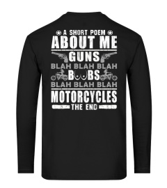 Short Poem - Guns Motorcycles T Shirt