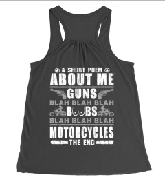 Short Poem - Guns Motorcycles T Shirt