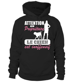 ATTENTION AU PROPRIETAIRE LE CHIEN EST INOFFENSIF T-shirt