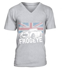 Austin Healey Frogeye Sprite Mk1 Union Jack Illustration And Text T-Shirt