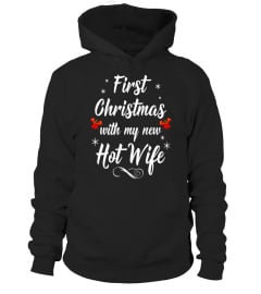 Mens First Christmas With Hot Wife T-Shirt Couples Christmas Tee