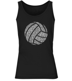 Volleyball words t shirt