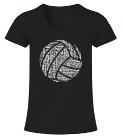 Volleyball words t shirt
