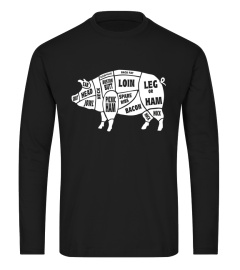 Funny Pig Gift - Cuts Of Pork Butcher T-Shirt