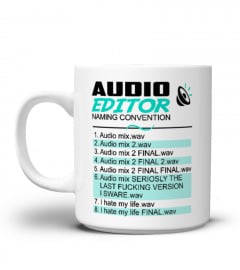 Audio Editor Naming Convention Mug