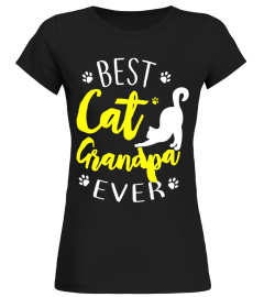 Mens Best Cat Grandpa Ever Cool Gift For Cat Lover T Shirt