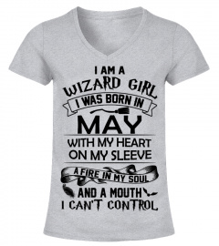  HARRY POTTER MAY GIRL WIZARD HEART ON SLEEVE T-SHIRT