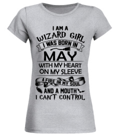  HARRY POTTER MAY GIRL WIZARD HEART ON SLEEVE T-SHIRT